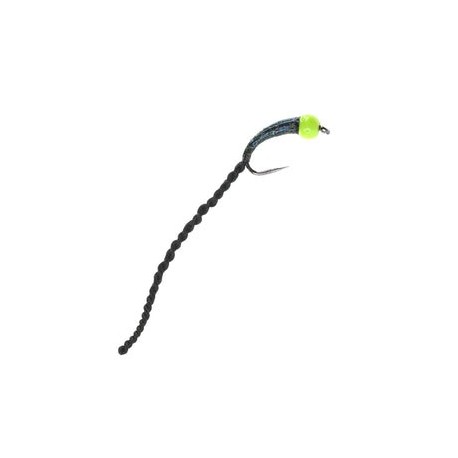 Barbless Holo Flexi Worm Bug Black - 1
