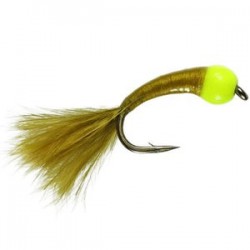 Puddle Buzz Olive Orange Bead