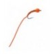 Barbless Holo Flexi Worm Bug Orange