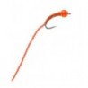 Barbless Holo Flexi Worm Bug Orange