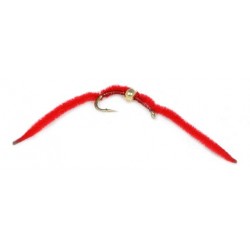 San Juan Worm Red With Gold Bead - 1
