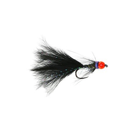 Tungsten River Streamer Black Hot Head Barbless - 1
