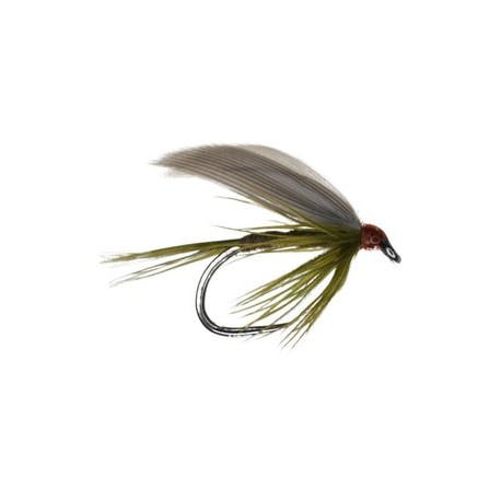 Olive Dun Winged Wet Barbless - 1