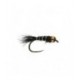 Beaded Gold Ribbed Hares Ear Black Barbless - 1